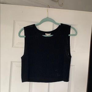 Club Monaco Cropped Knitted Blouse